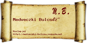 Medveczki Bulcsú névjegykártya