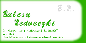 bulcsu medveczki business card